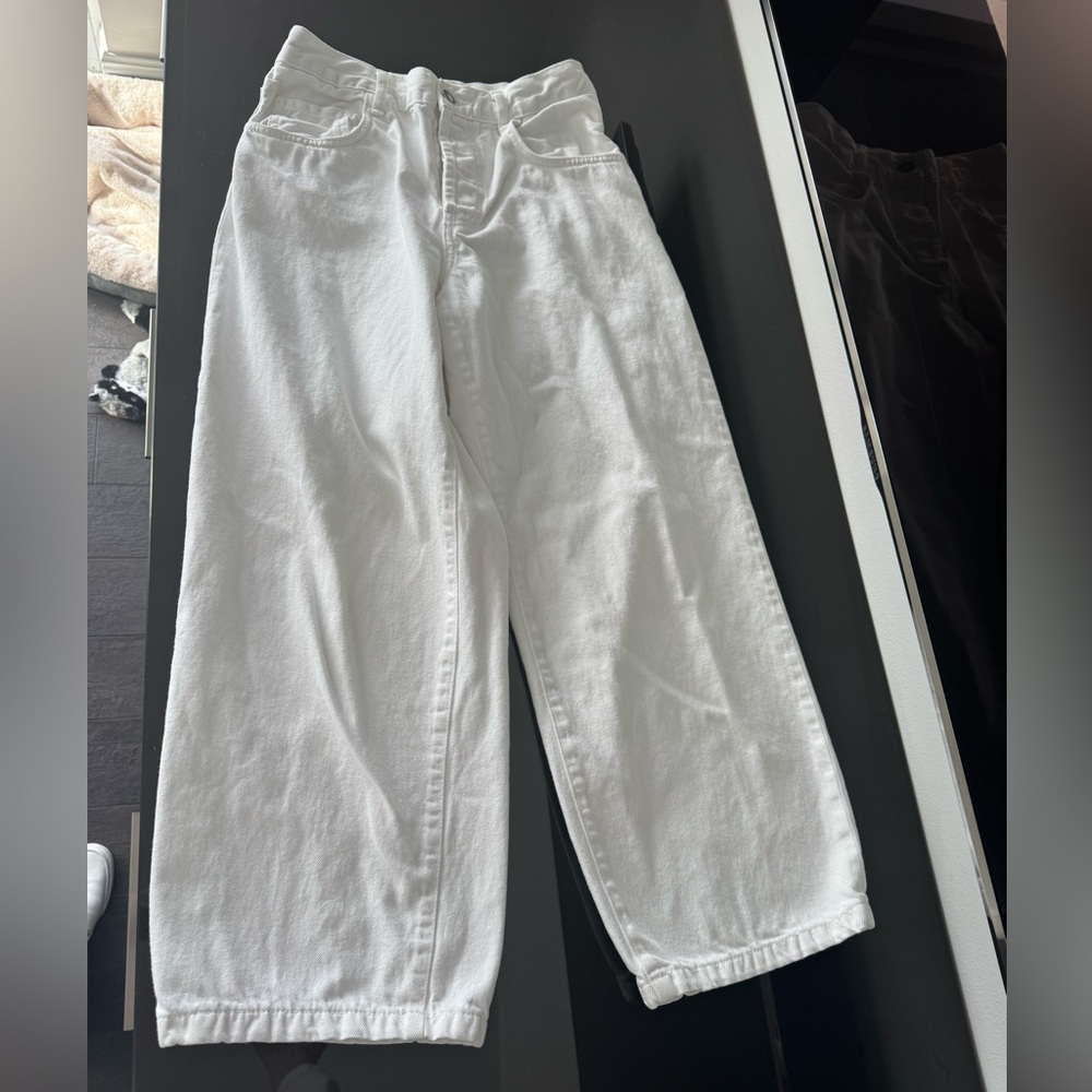 Zara White Wide Leg Pants
